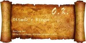 Ottmár Kinga névjegykártya